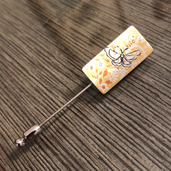 Vintage Reed & Barton Damascene Butterfly Stick Pin signed - Picture 2 of 13
